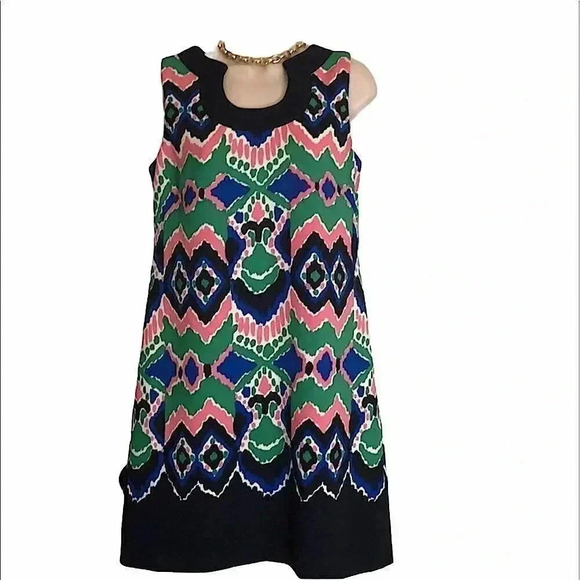 đ
șNWTÂ Gabby Skye sleeveless disco mod multi color liberty floralâdress side 8 - Picture 2 of 12